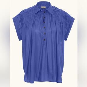 Acacia swimwear suni top blouse button down tunic shirt size P S